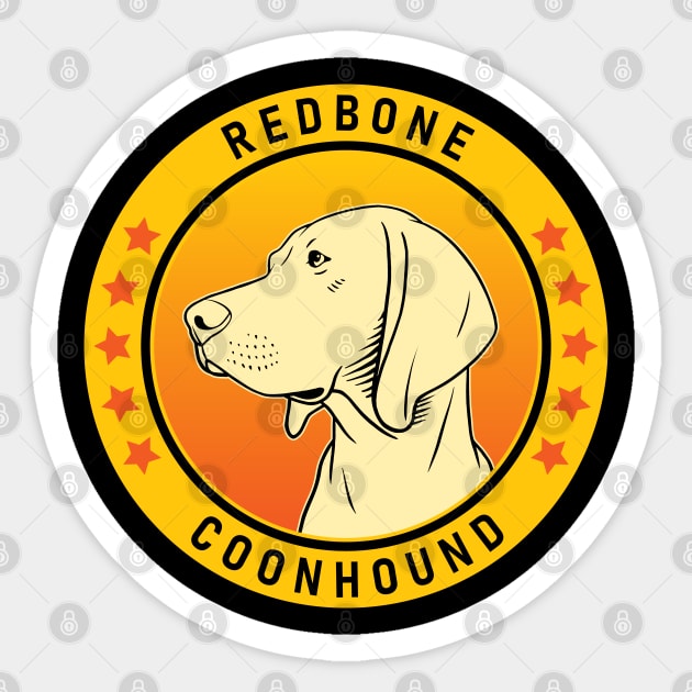 Redbone Coonhound Dog Portrait Sticker by millersye